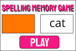 Memory Game with Spelling Words