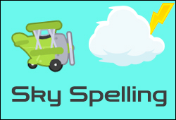 Sky Spelling Game with Spelling Words