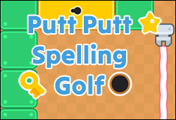 Putt Putt Spelling Golf Game with Spelling Words